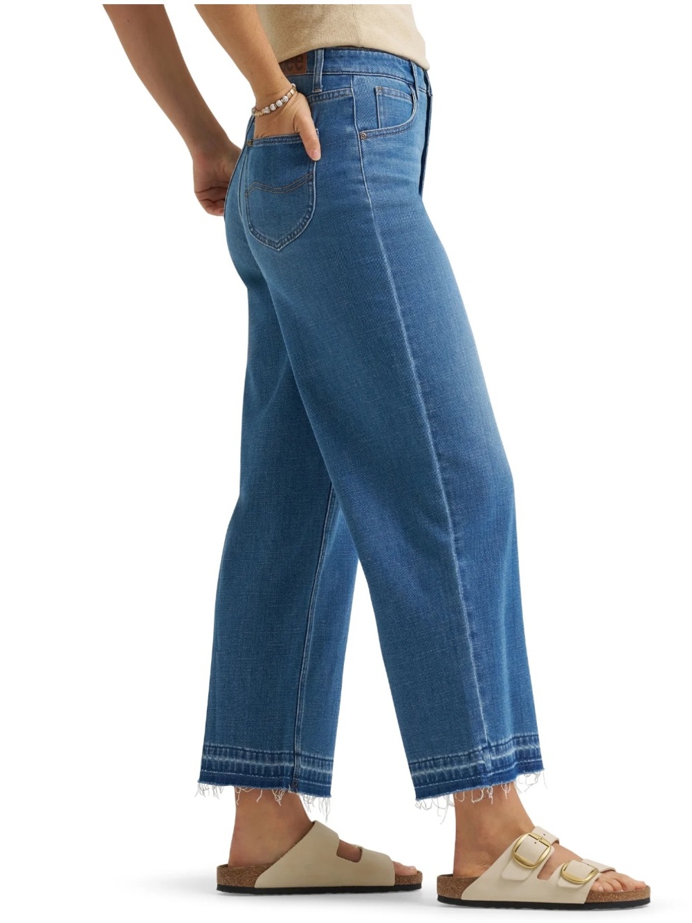 (25)Lee® Women's Heritage Wide Leg Crop Jeans